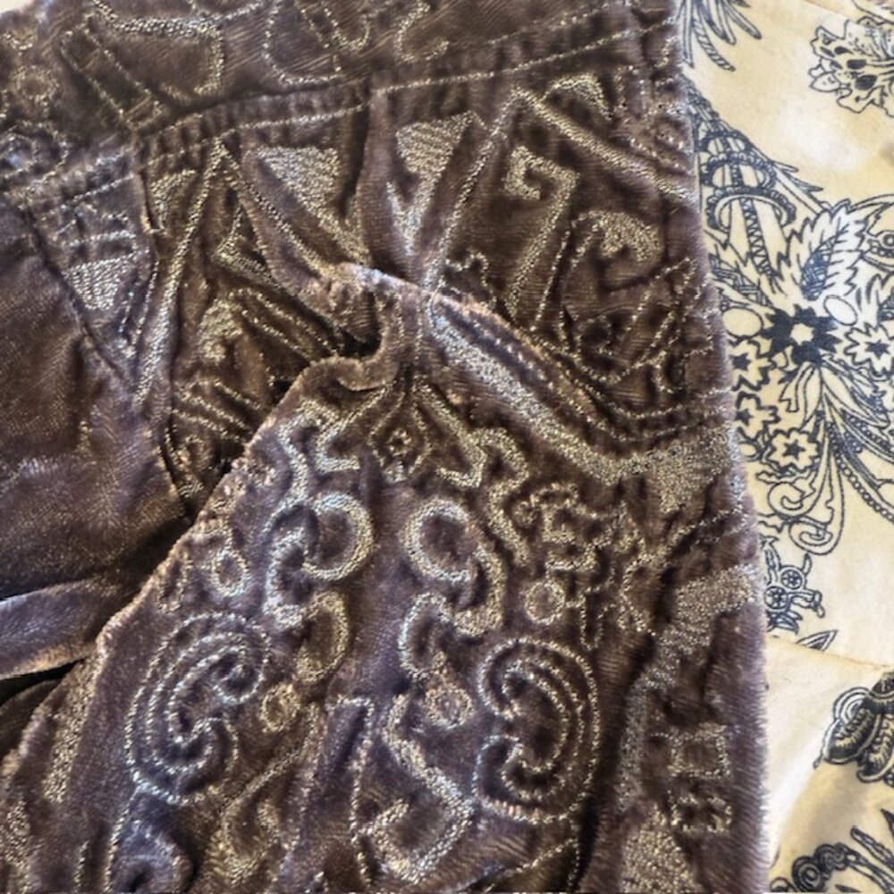 Gimmicks by BKE/Buckle Pieced Velvet Open Front Cardigan Sweater/Jacket - Large - Picture 11 of 12